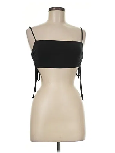Pre-owned Stradivarius Sleeveless Top Black Strapless Neckline Tops