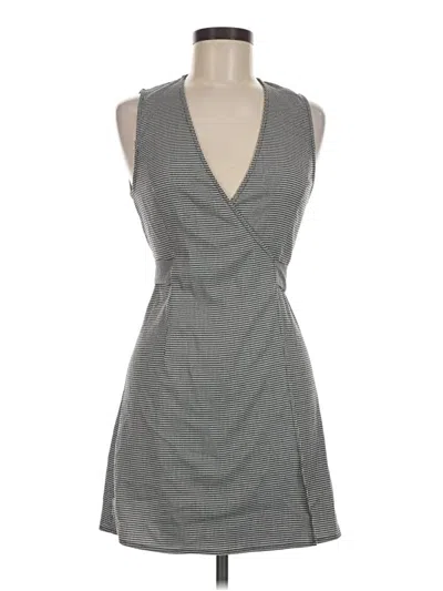 Pre-owned Stradivarius Sleeveless Top Gray Plunge Neckline Tops