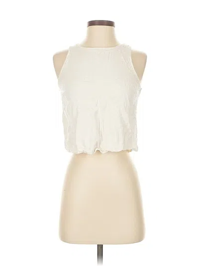 Pre-owned Stradivarius Sleeveless Top Ivory Halter Neckline Tops In White