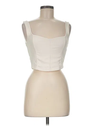 Pre-owned Stradivarius Sleeveless Top Ivory Strapless Neckline Tops
