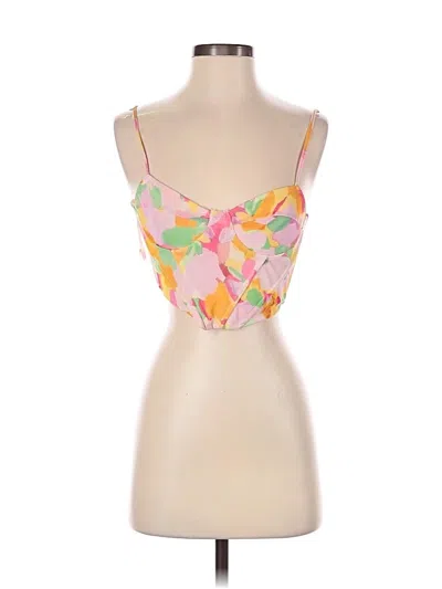 Pre-owned Stradivarius Sleeveless Top Pink Sweetheart Neckline Tops