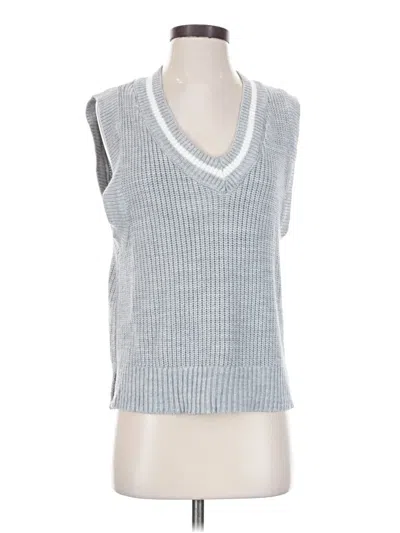 Pre-owned Stradivarius Sweater Vest In Silver