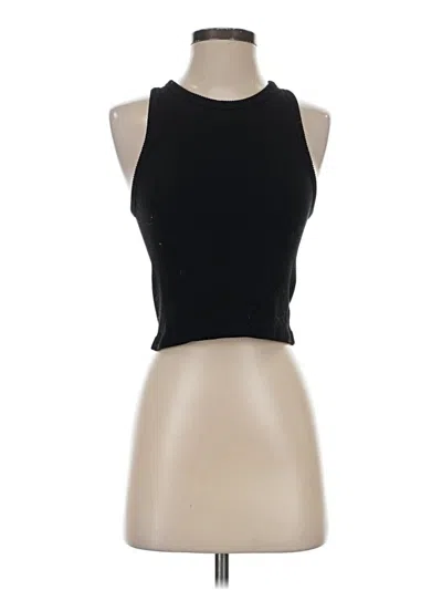Pre-owned Stradivarius Tank Top Black Halter Neckline Tops