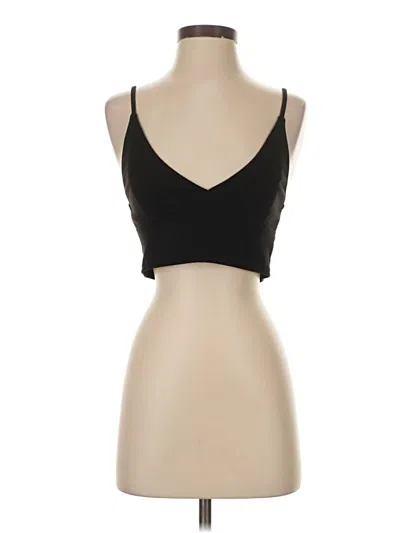 Pre-owned Stradivarius Tank Top Black Strapless Neckline Tops