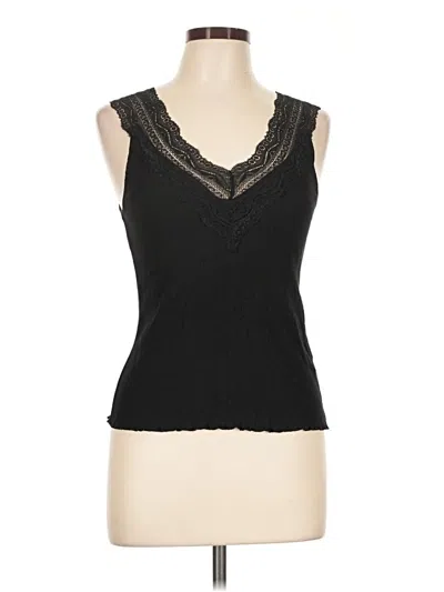 Pre-owned Stradivarius Tank Top Black Sweetheart Neckline Tops