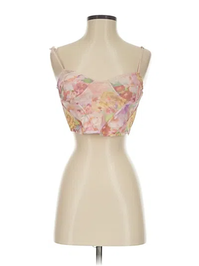 Pre-owned Stradivarius Tube Top Pink Strapless Neckline Tops