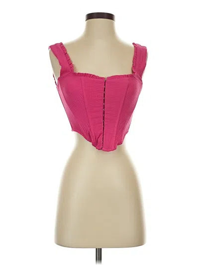 Pre-owned Stradivarius Tube Top Pink Sweetheart Neckline Tops