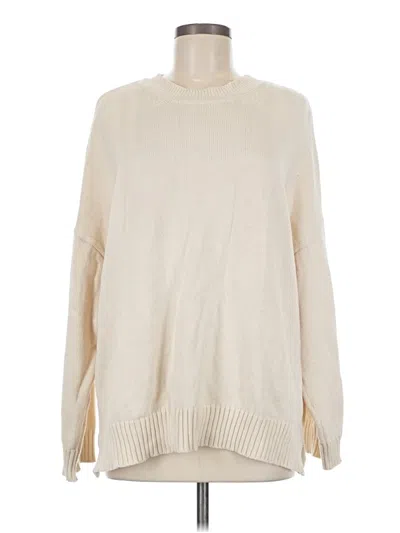 Pre-owned Stradivarius Turtleneck Sweater In White