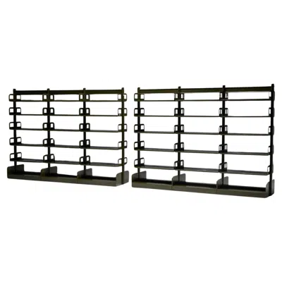 Pre-owned Strafor Modular Freestanding Shelving System, France, 1950s In Black