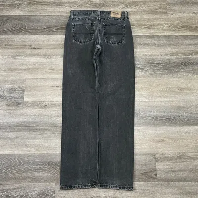 Pre-owned Straight Faded X Vintage 90's Wrangler Faded Black Wide Leg Essential Jeans