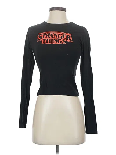 Pre-owned Stranger Things Long Sleeve Turtleneck In Black
