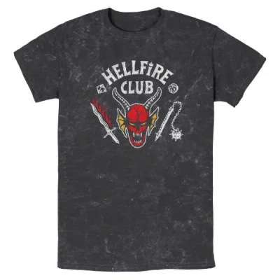 Stranger Things Mens  Hellfire Club Costume T Shirt In Black