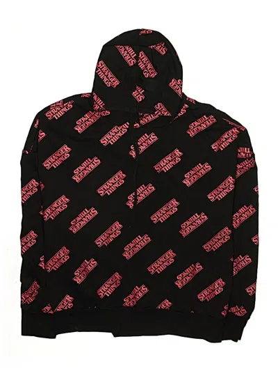 Pre-owned Stranger Things Kids' Pullover Hoodie In Black