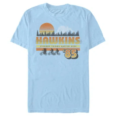 Stranger Things Retro Hawkins Bikers Graphic T-shirt In Blue