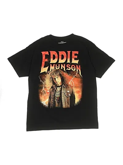 Pre-owned Stranger Things Kids' Short Sleeve T-shirt In Black