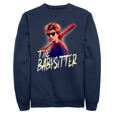 Stranger Things Steve The Babysitter Portrait Sweatshirt In Blue