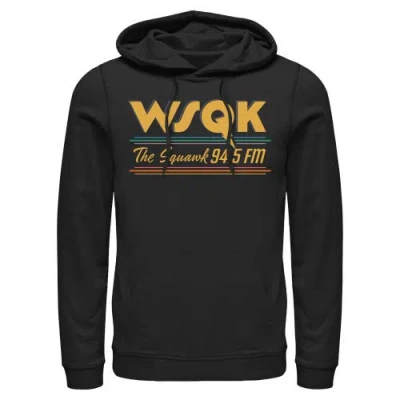 Stranger Things Vintage Radio The Squawk Wsqk Pull Over Hoodie In Black