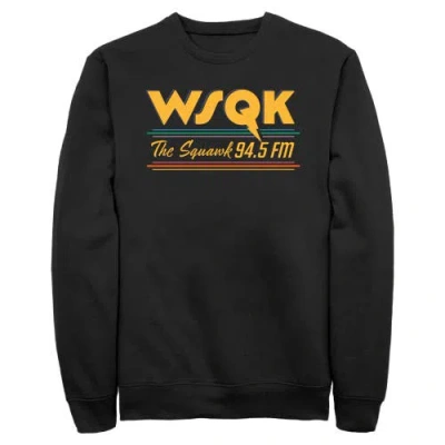Stranger Things Vintage Radio The Squawk Wsqk Sweatshirt In Black