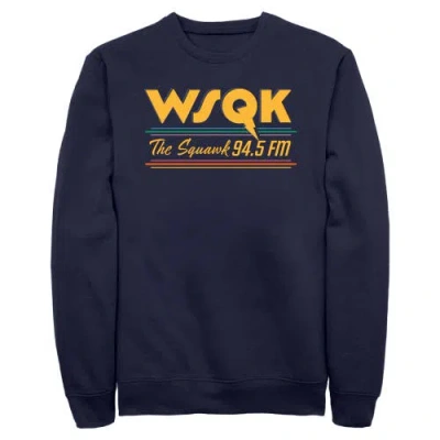 Stranger Things Vintage Radio The Squawk Wsqk Sweatshirt In Blue