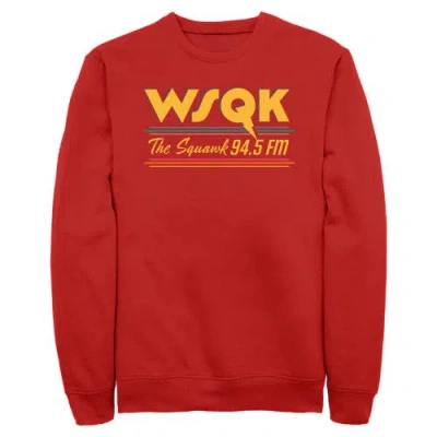 Stranger Things Vintage Radio The Squawk Wsqk Sweatshirt In Red