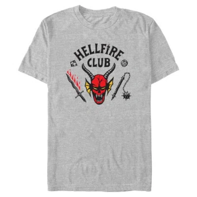Stranger Things Welcome To The Hellfire Club Graphic T-shirt In Gray