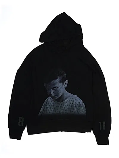 Pre-owned Stranger Things Kids' Zip Up Hoodie In Black