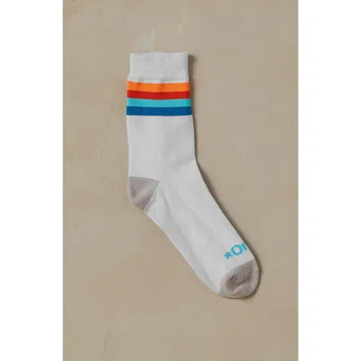 Strangers Only Sunset Socks In White