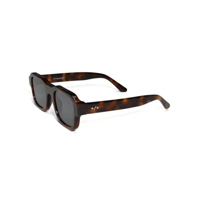 Strata Unisex Reverb Sunglasses In Amber Tort In Multi