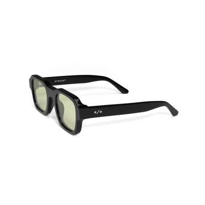 Strata Unisex Reverb Sunglasses In Black Lemon In Multi