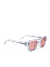 Strata Unisex Reverb Sunglasses In Clear Pink In White