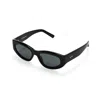 Strata Unisex Tempo Sunglasses In Black Smoke In Black