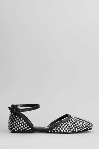 Strategia Ballet Flats In Black Leather