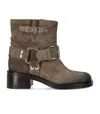 Strategia Beige Biker Boot In Beige