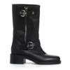 Strategia Black Brushed Leather Boot In Black