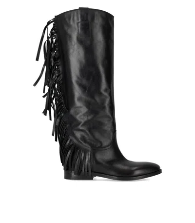 STRATEGIA STRATEGIA BLACK FRINGED BOOT