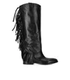 Strategia Black Fringed Boot In Black