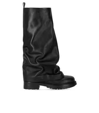 Strategia Ranger Folded Boots In Black