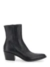 Strategia Black Heeled Ankle Boot In Black
