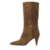 Strategia Woman Boot Brown Size 7 Leather In Marrone Marroni