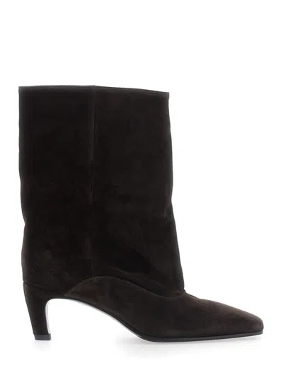 Strategia Brown Amber Ankle Boots In Animal Print