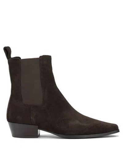 Strategia Brown Suede Leather Boots Ankle
