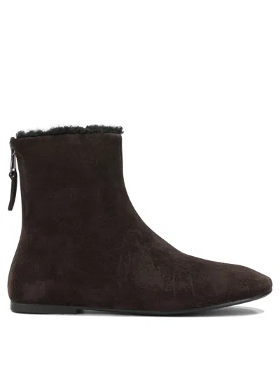 Strategia Brown Suede Leather Boots Ankle