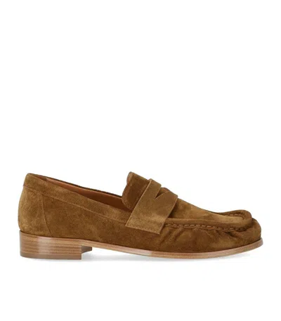 Strategia Cognac Suede Loafer