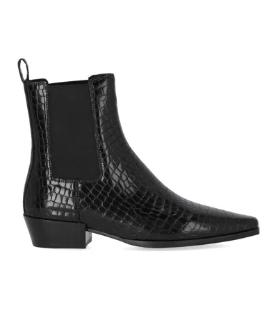 Strategia Ercole Ankle Boot In Black Leather