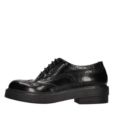 Strategia Woman Lace-up Shoes Black Size 7 Leather