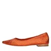Strategia Woman Ballet Flats Orange Size 8 Leather In Arancio Vivaci