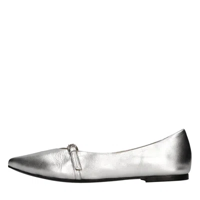 Strategia Flat Shoes Silver In Argento Chiari E Naturali