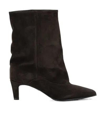 Strategia High-heeled Ankle Boots In Brown
