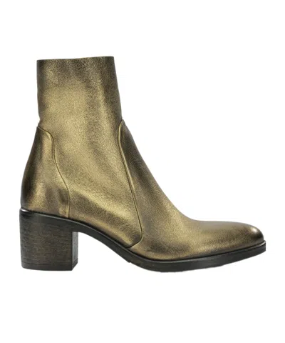 Strategia High-heeled Ankle Boots In Gold