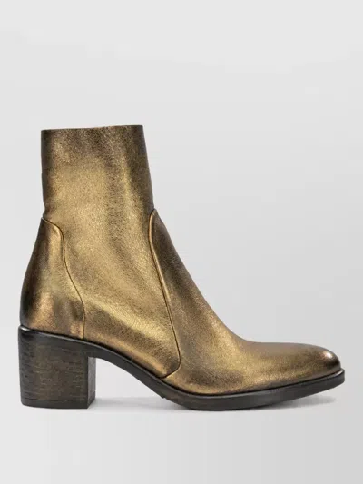Strategia Leather Ankle Boots In Burgundy